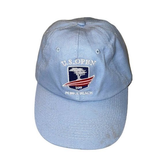 USGA Member U. S. Open 2019 Pebble Beach Men's Golf Hat Cap Blue 100% Cotton - Picture 1 of 4